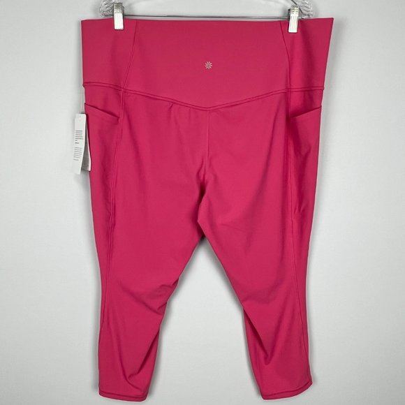 Athleta Plus Salutation Stash Pocket II 7/8 Tight Leggings Pink size 3X - Picture 5 of 14